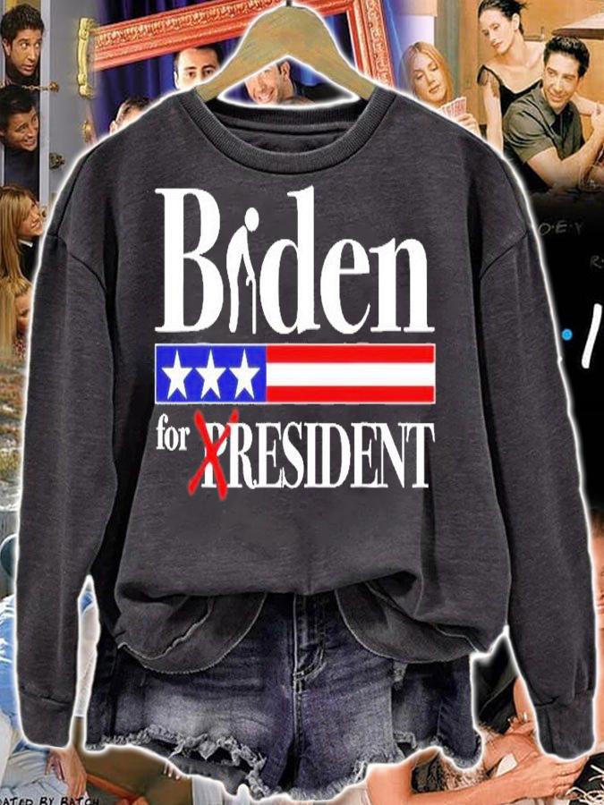 Biden For Resident White Logo Funny Political T-Shirt t-shirt sweatshirt