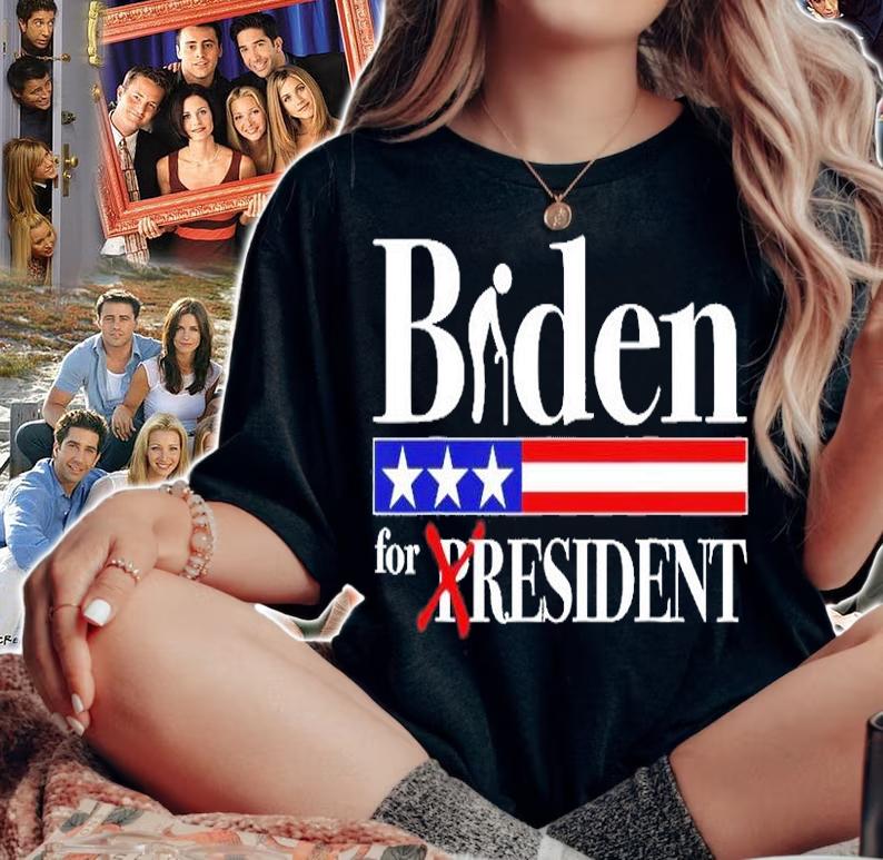 Biden For Resident White Logo Funny Political T-Shirt t-shirt woman shirt