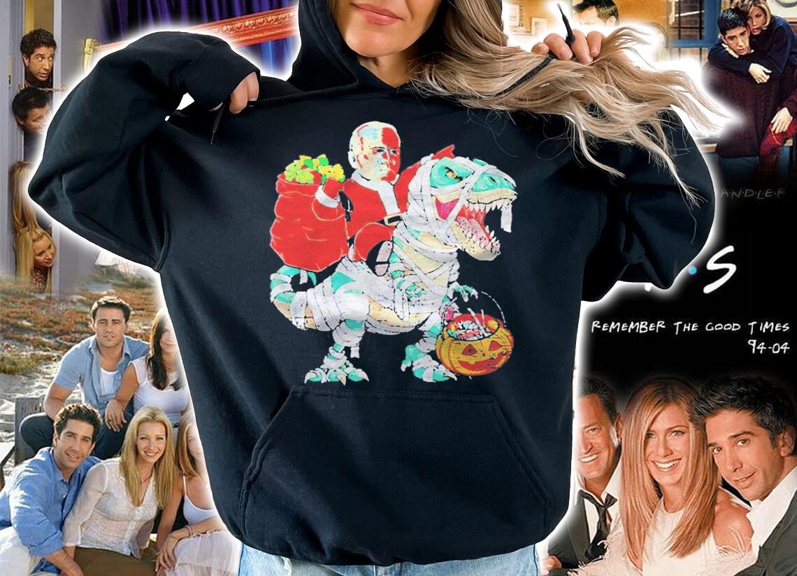 Biden riding Dinosaur T-Rex Christmas T-shirt t-shirt hoodie