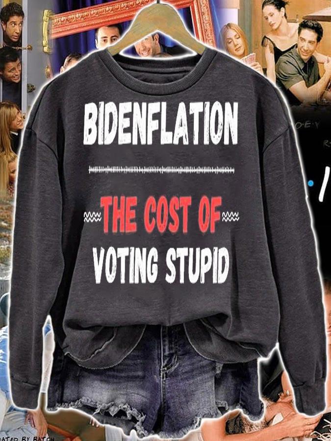 Bidenflation The Cost Of Voting Stupid Funny Anti Biden T-Shirt t-shirt