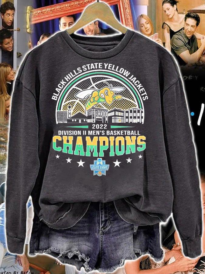 Black Hills State Yellow Jackets 2022 NCAA Division II Men's Basketball Champions T-Shirt t-shirt sweatshirt