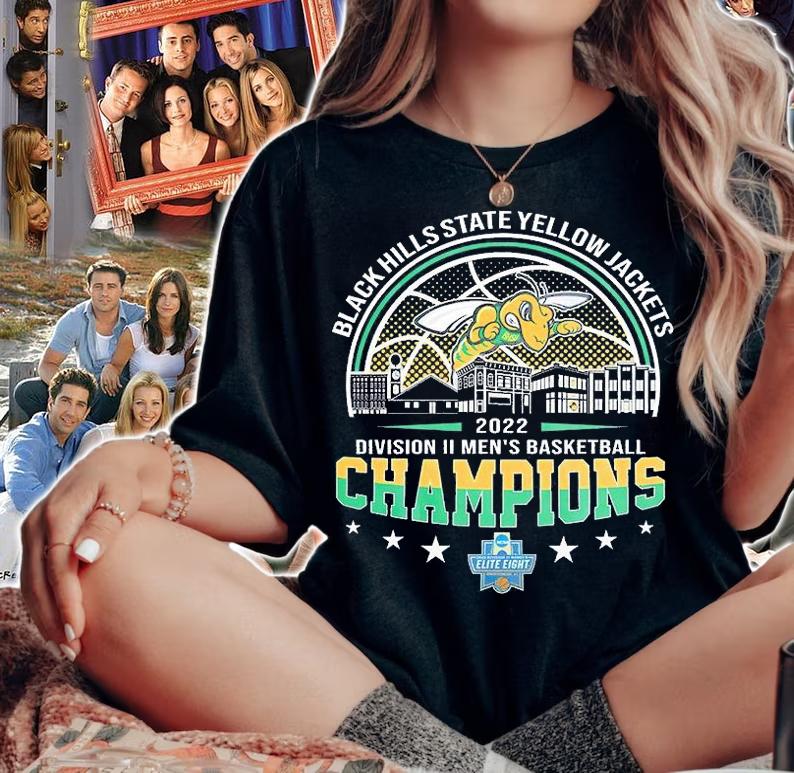 Black Hills State Yellow Jackets 2022 NCAA Division II Men's Basketball Champions T-Shirt t-shirt woman shirt
