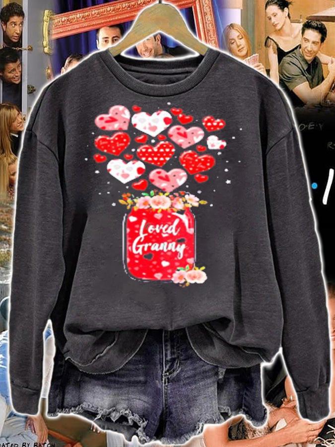 Buffalo Plaid Hearts Loved Grammy Valentine Day T-Shirt t-shirt sweatshirt