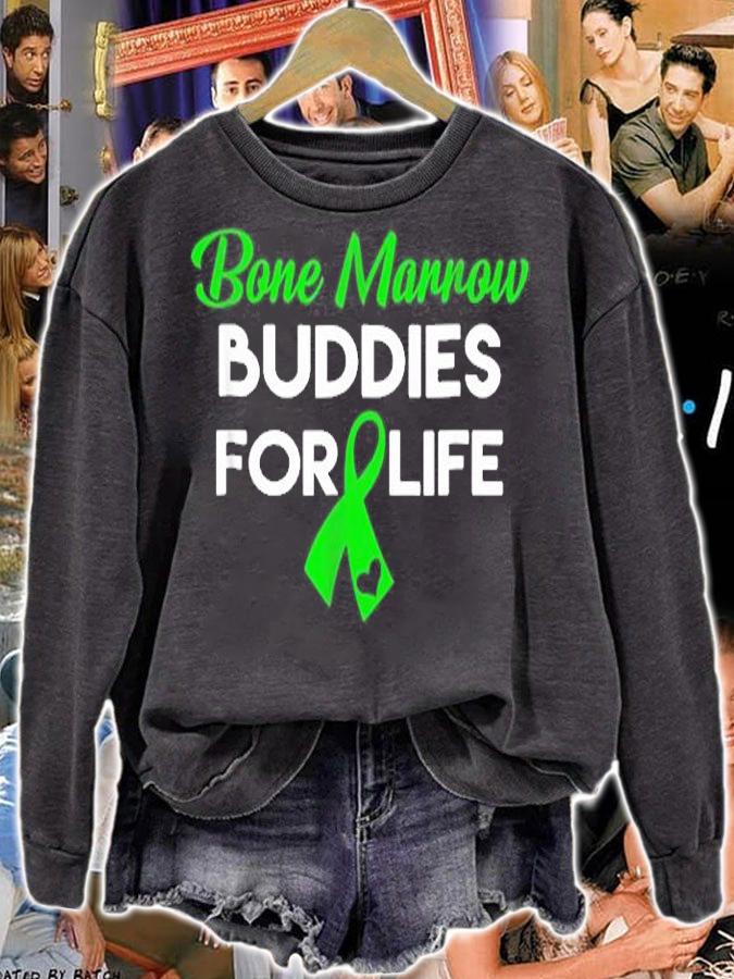 Bone Marrow Buddies For Life Green Awareness Ribbon T-Shirt t-shirt sweatshirt