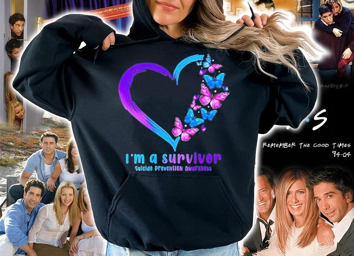 Butterfly Heart Im A Survivor Suicide Prevention Awareness T-Shirt t-shirt