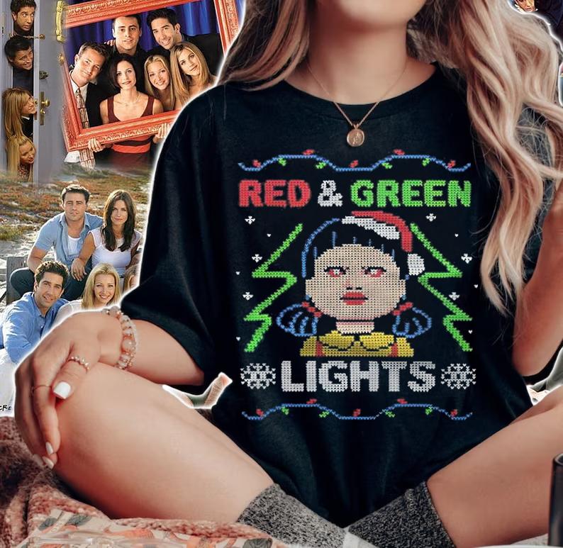 Red and Green Lights Christmas shirt t-shirt