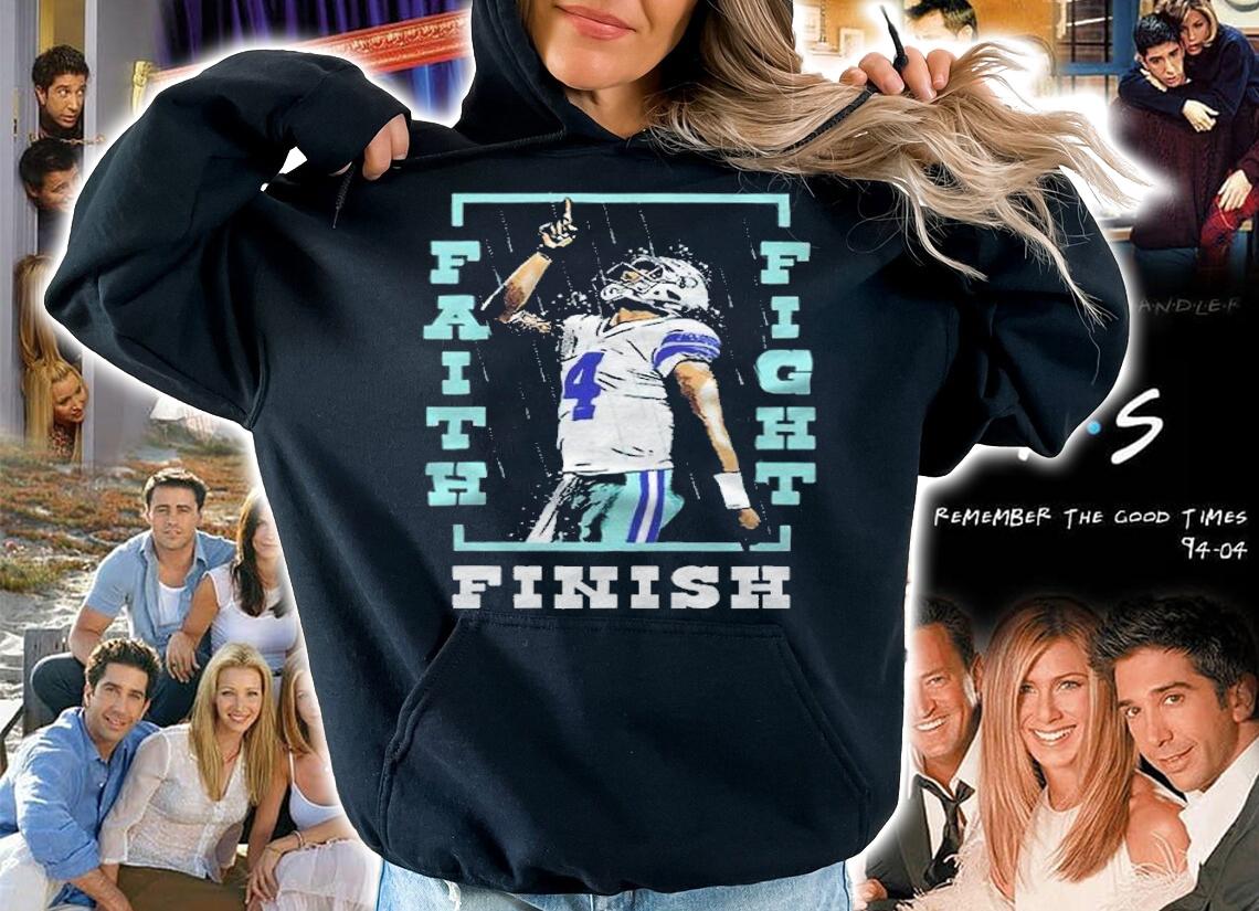 Dak Prescott Dallas Cowboys faith fight finish T-shirt t-shirt hoodie