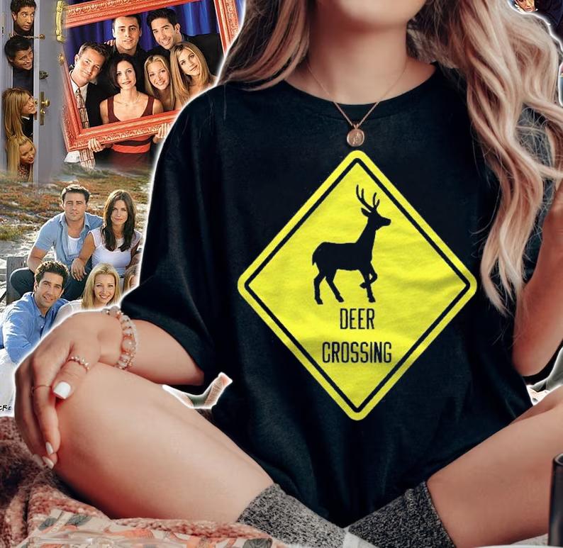 Deer Crossing Funny Novelty Fashion Shirt t-shirt
