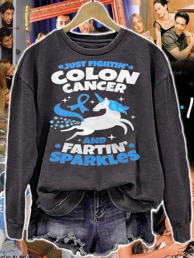 Fighting Colon Cancer Patient Inspiration Quote Unicorn Gift Shirt t-shirt sweatshirt