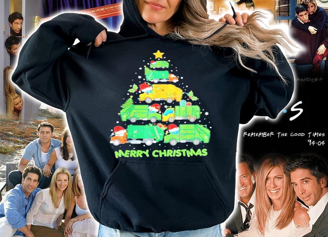 Funny Garbage Truck Christmas Tree T-Shirt t-shirt hoodie