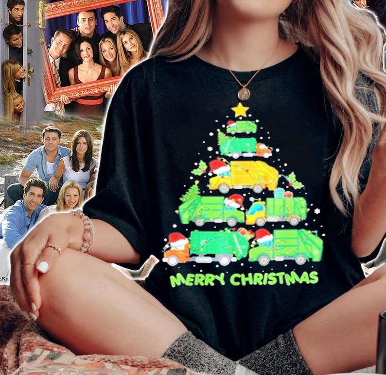Funny Garbage Truck Christmas Tree T-Shirt t-shirt woman shirt
