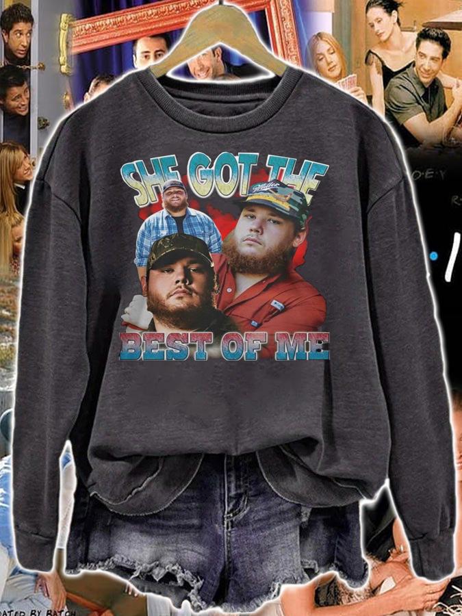 She Got The Best Of Me Luke Combs t-shirt