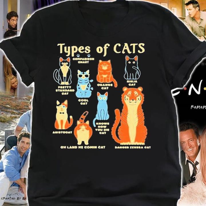 Types Of Cats T-Shirt t-shirt