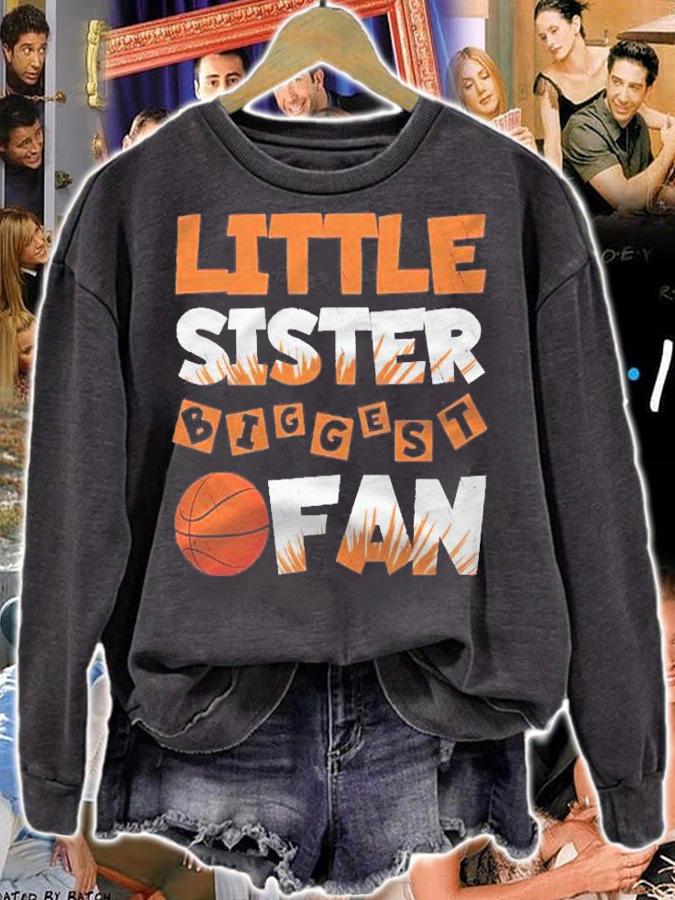 Little Sister Biggest Fan Basketball Shirt t-shirt sweatshirt