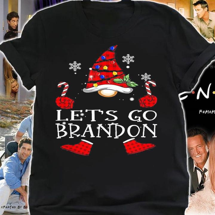 Merry Christmas Let's Go Branson Brandon Gnome Design T-Shirt t-shirt