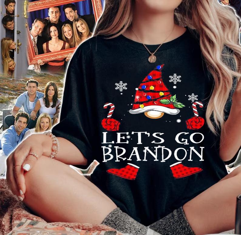 Merry Christmas Let's Go Branson Brandon Gnome Design T-Shirt t-shirt