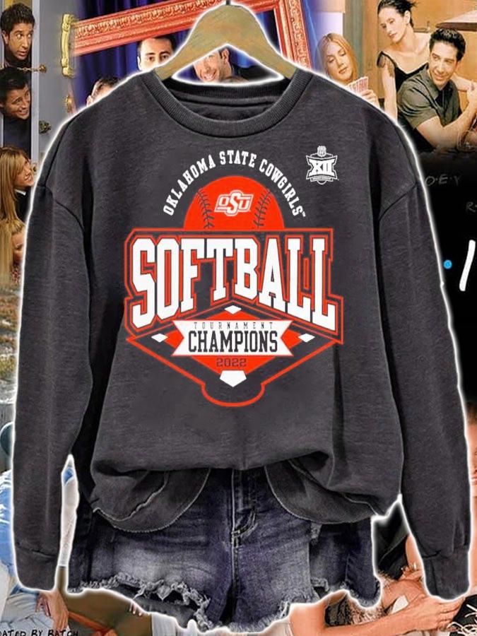 Oklahoma State Cowgirls Heathered Charcoal Big 12 Softball Conference Tournament Champions 2022 Shirt t-shirt