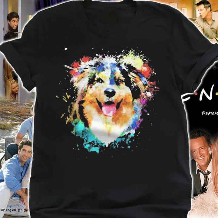 Splash Art Australian Shepherd Aussie Dog Shirt t-shirt