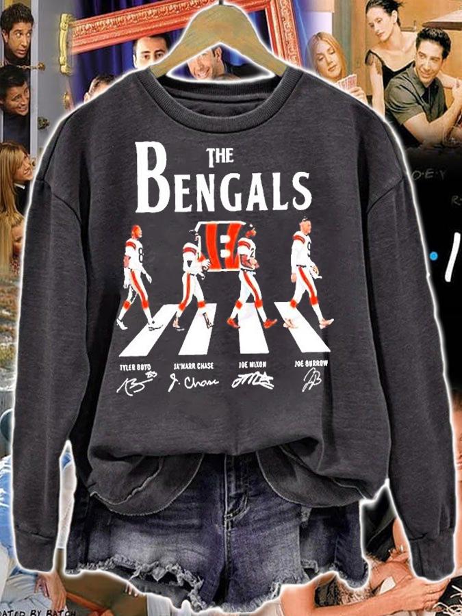 The Bengals Abbey Road Joe Burrow Mixon Chase Signature T-Shirt t-shirt sweatshirt