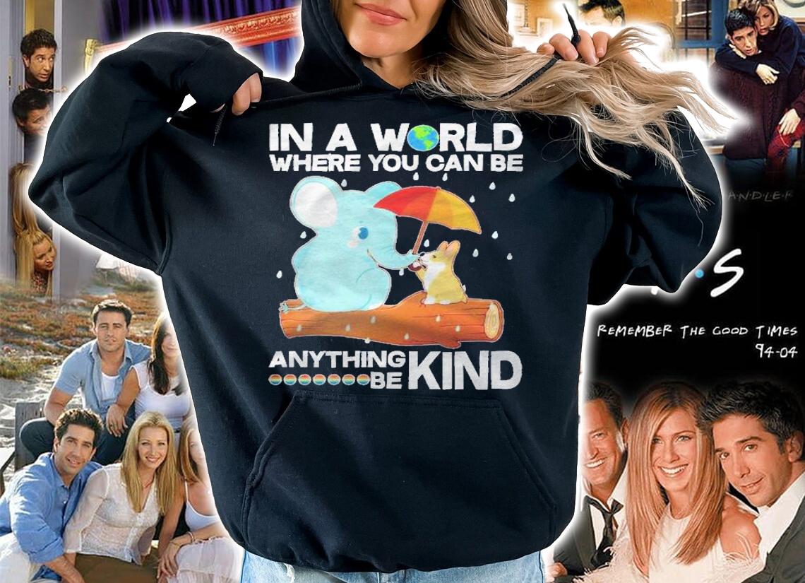 Cute Elephant And Corgi Be Kind Shirt t-shirt hoodie