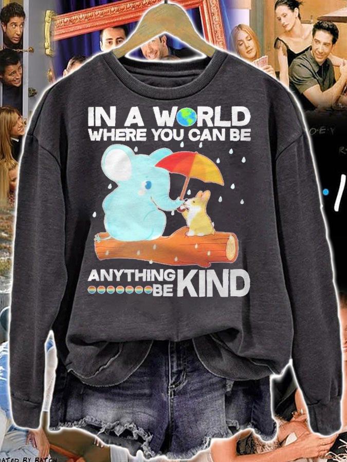 Cute Elephant And Corgi Be Kind Shirt t-shirt sweatshirt