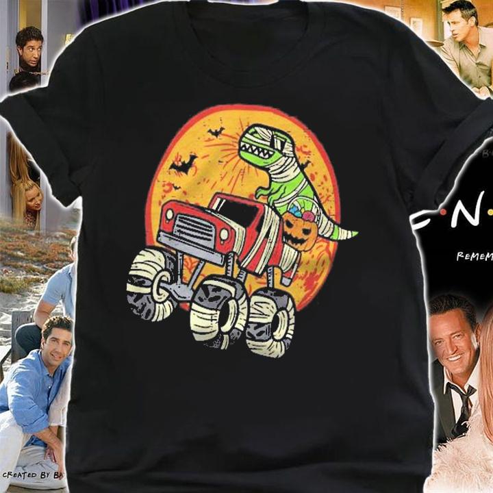 Kids Mummy T Rex Monster Truck Dino Toddler Boys Halloween Kids Shirt t-shirt shirt