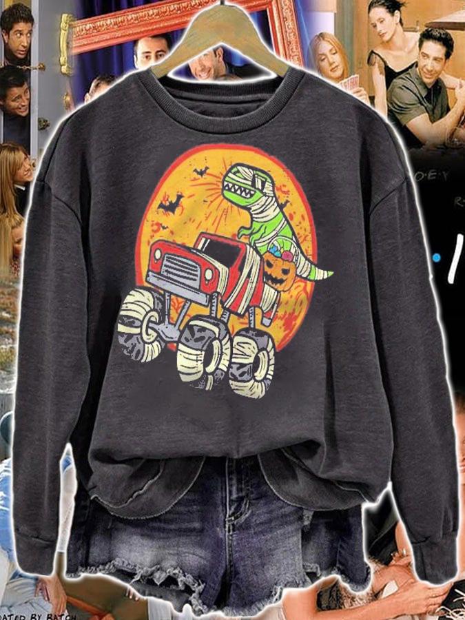 Kids Mummy T Rex Monster Truck Dino Toddler Boys Halloween Kids Shirt t-shirt sweatshirt