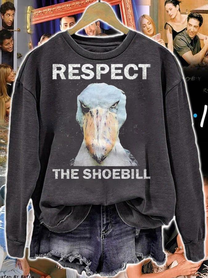 Respect The Shoebill African Bird Aztec Mayan Bird Lover Pullover Shirt t-shirt sweatshirt