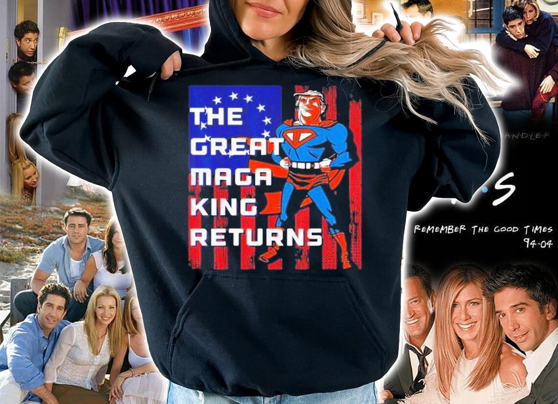 Trump Superman The Great MAGA King Returns American Flag Shirt t-shirt