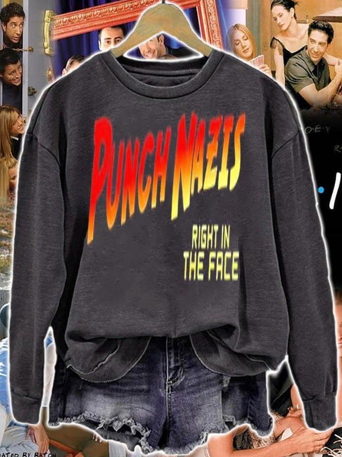 Punch Nazis right in the face shirt t-shirt sweatshirt