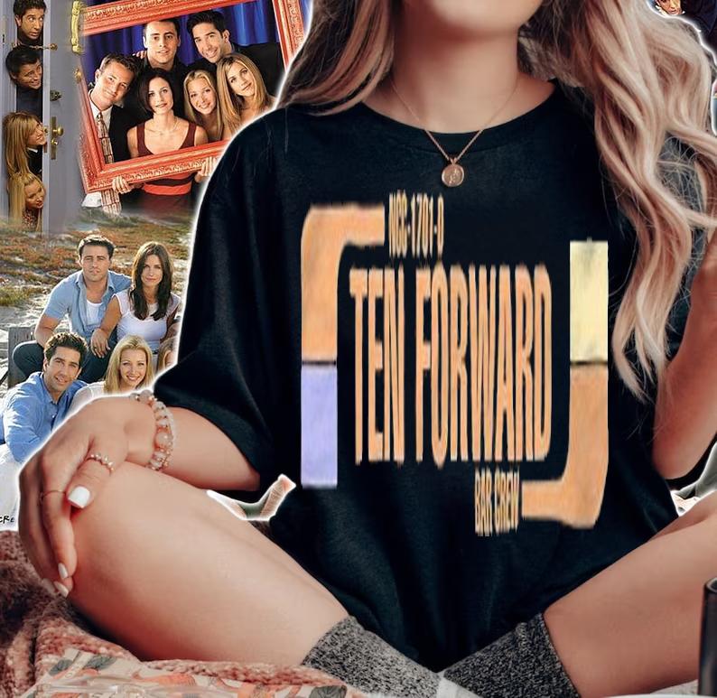 Ten Forward Bar Crew NCC 1701-D T-shirt t-shirt woman shirt