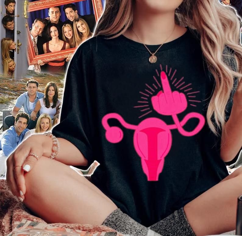 Uterus Shows Middle Finger Women Rights Feminist Feminism Shirt t-shirt woman shirt