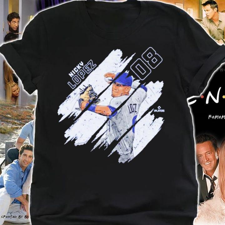 Nicky Lopez Kansas City Stripes Baseball Shirt t-shirt shirt