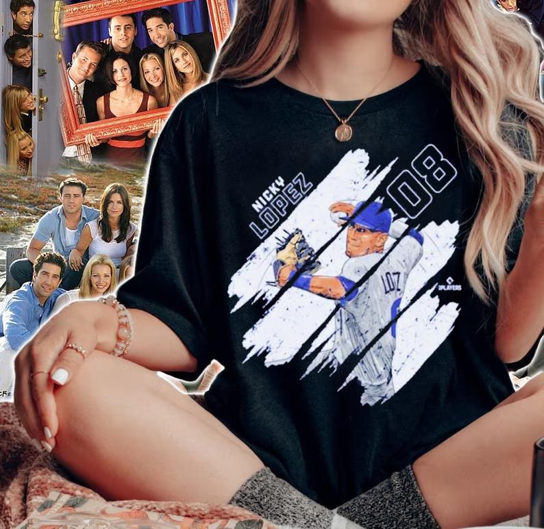 Nicky Lopez Kansas City Stripes Baseball Shirt t-shirt woman shirt