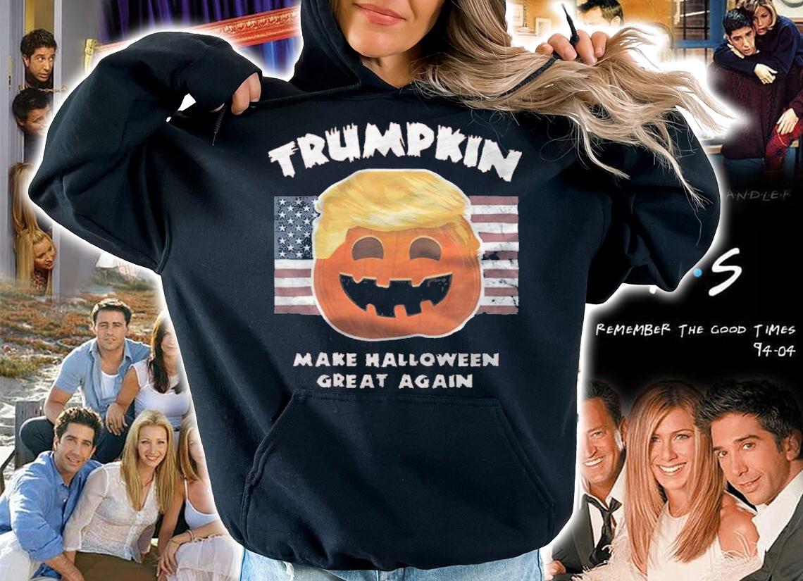 Trumpkin Make Halloween Great Again USA Flag T-Shirt t-shirt hoodie
