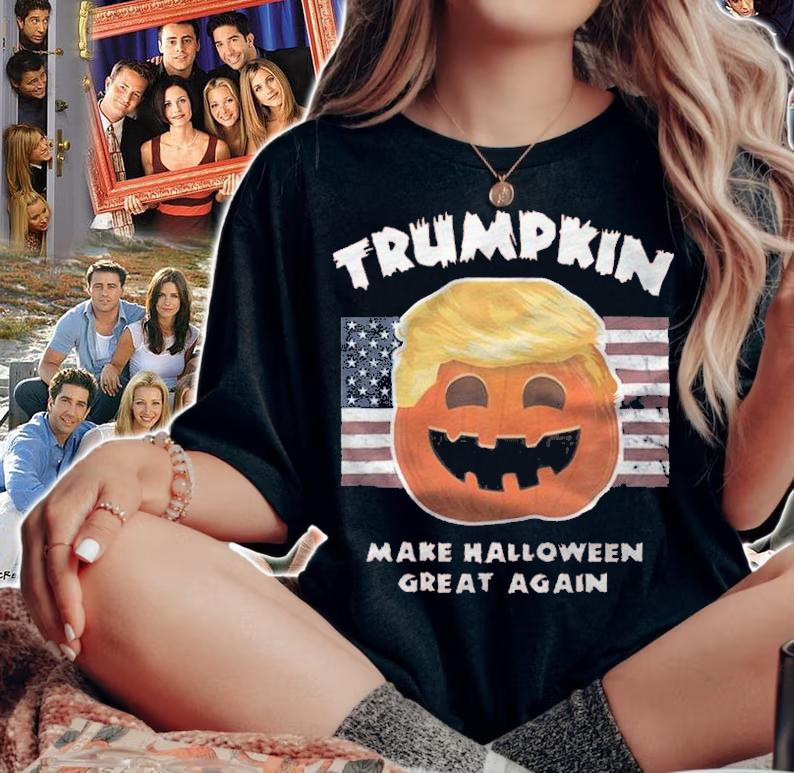 Trumpkin Make Halloween Great Again USA Flag T-Shirt t-shirt woman shirt