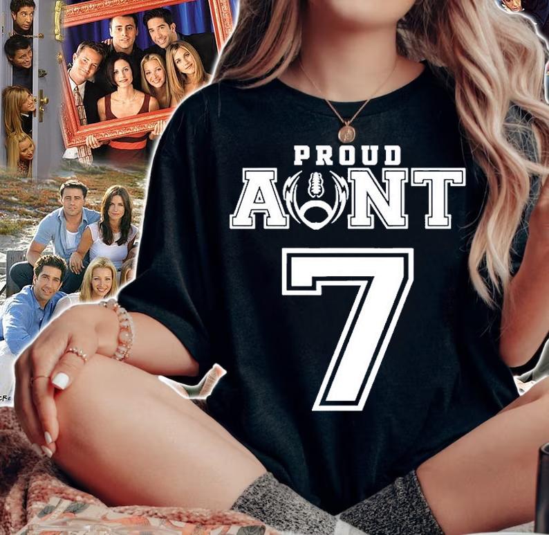 Proud Football Aunt Number 7 T-Shirt t-shirt woman shirt