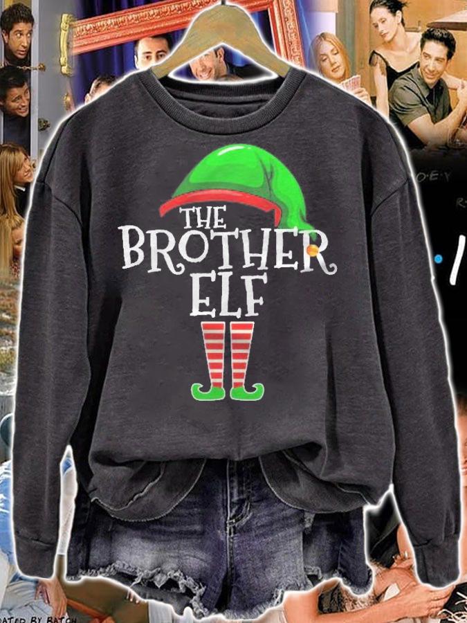 The Brother Elf Family Matching Group Christmas Gift Holiday Pullover Shirt t-shirt