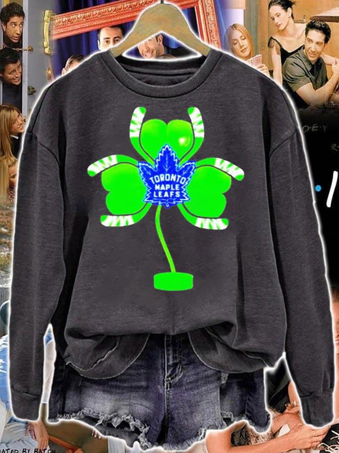 Toronto Maple Leafs Shamrock Hockey Tree St Patricks Day T-Shirt t-shirt sweatshirt