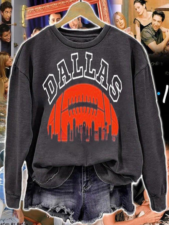 Dallas Football Tx Cityscape Vintage Sports Skyline T-Shirt t-shirt sweatshirt