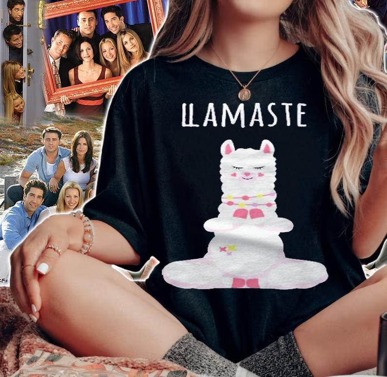 Llamaste Llama Namaste Yoga Gift Shirt t-shirt woman shirt