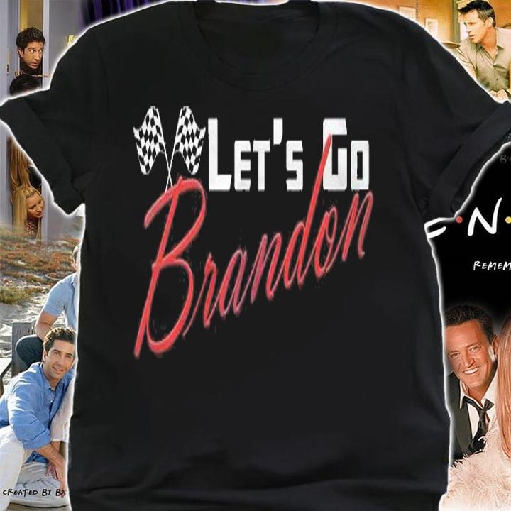 F Joe Biden let's Go - Brandon Racing Flags T-Shirt