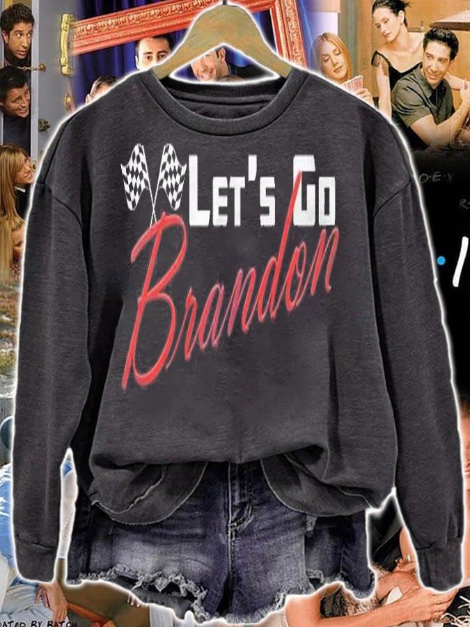 F Joe Biden let's Go - Brandon Racing Flags T-Shirt