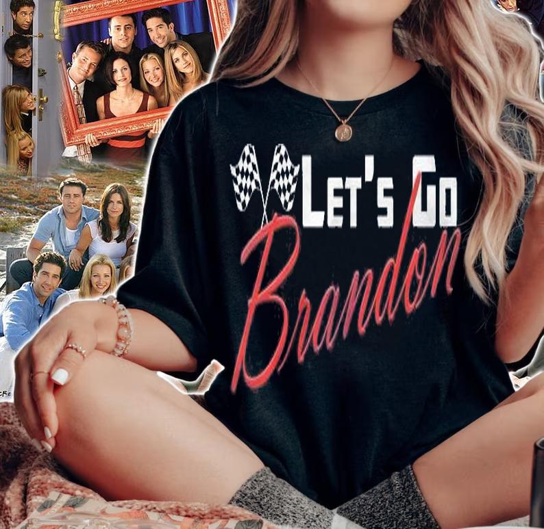 F Joe Biden let's Go - Brandon Racing Flags T-Shirt