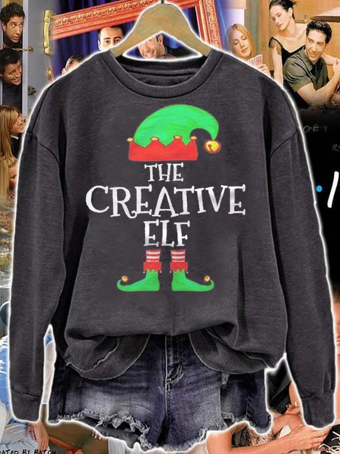 Funny Elf Family Christmas Creative Elf Sweater Men Women T-shirt