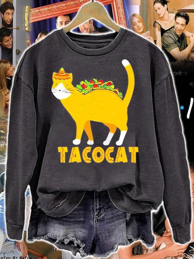 Graphic 365 Tacocat Taco Cat Tee Tacos Mexican Food Funny T-Shirt sweatshirt