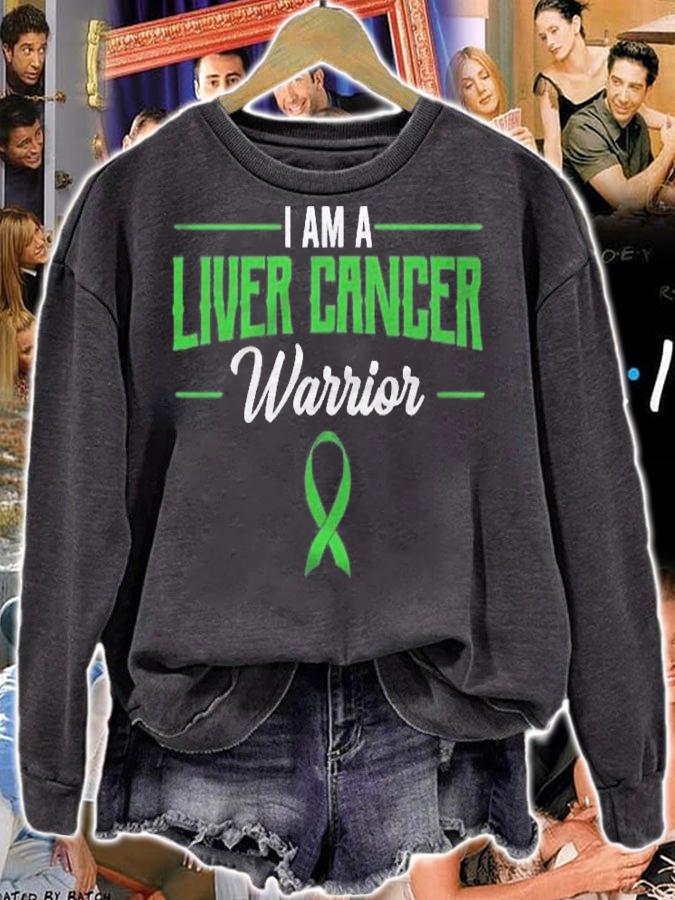 I Am A Liver Cancer Warrior Primary Hepatic Awareness Ribbon Shirt sweatshirt