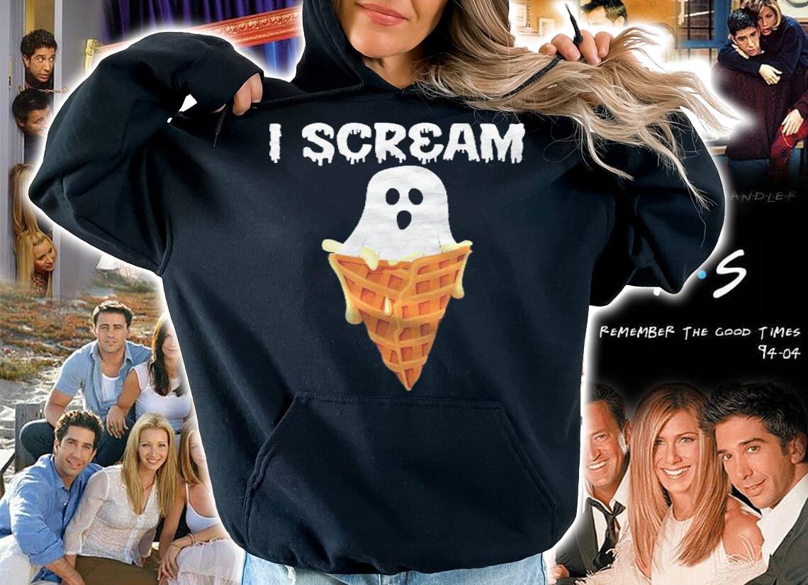 I Scream Ghost Ice Cream Pun Funny Halloween Shirt hoodie