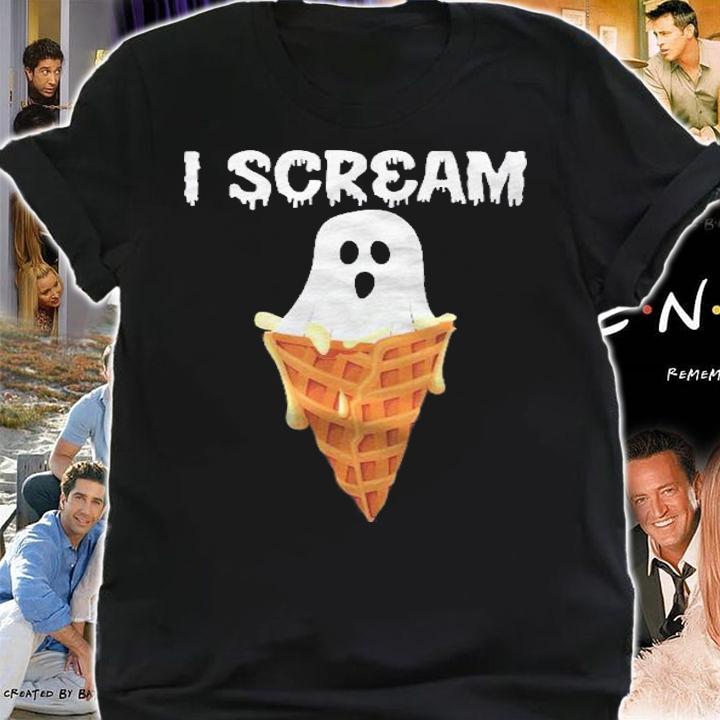 I Scream Ghost Ice Cream Pun Funny Halloween Shirt shirt