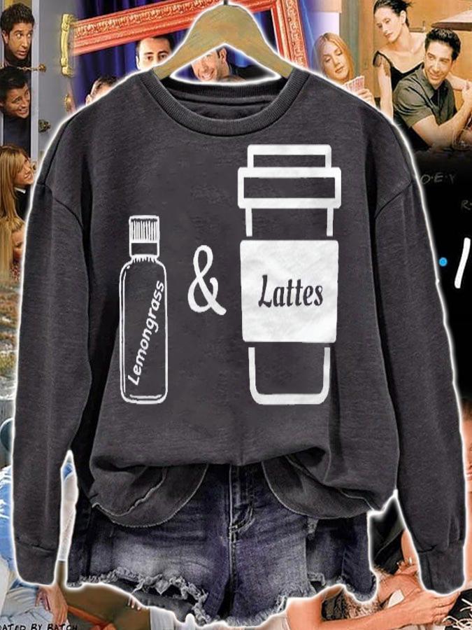 Lemongrass Essential Oil Aromatherapy Latte Coffee Shirt sweatshirt
